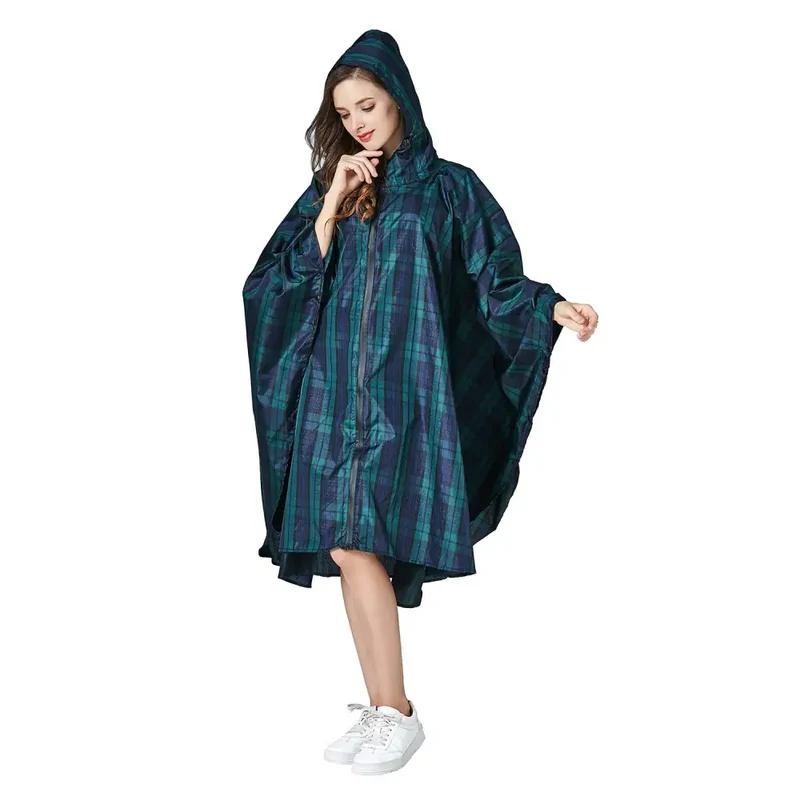 Long poncho étanche pour femme