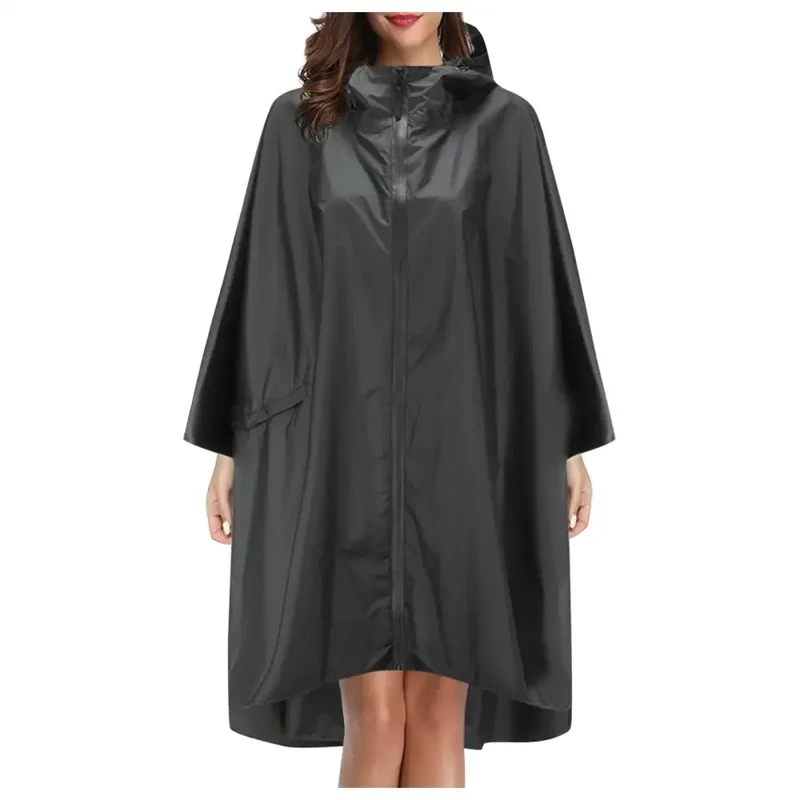Poncho de pluie à col pour femme