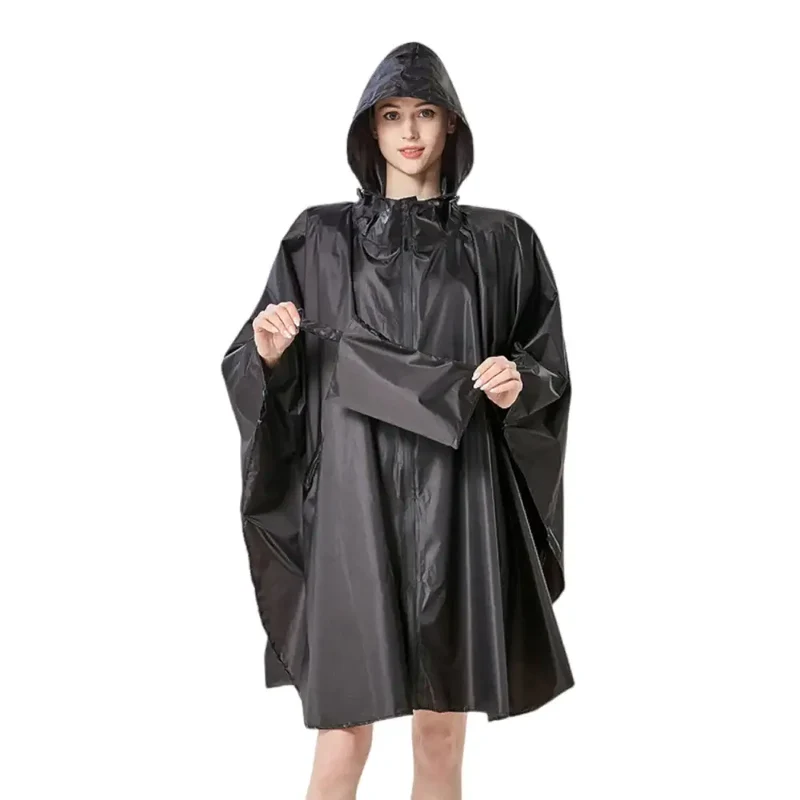 Poncho de pluie à col pour femme