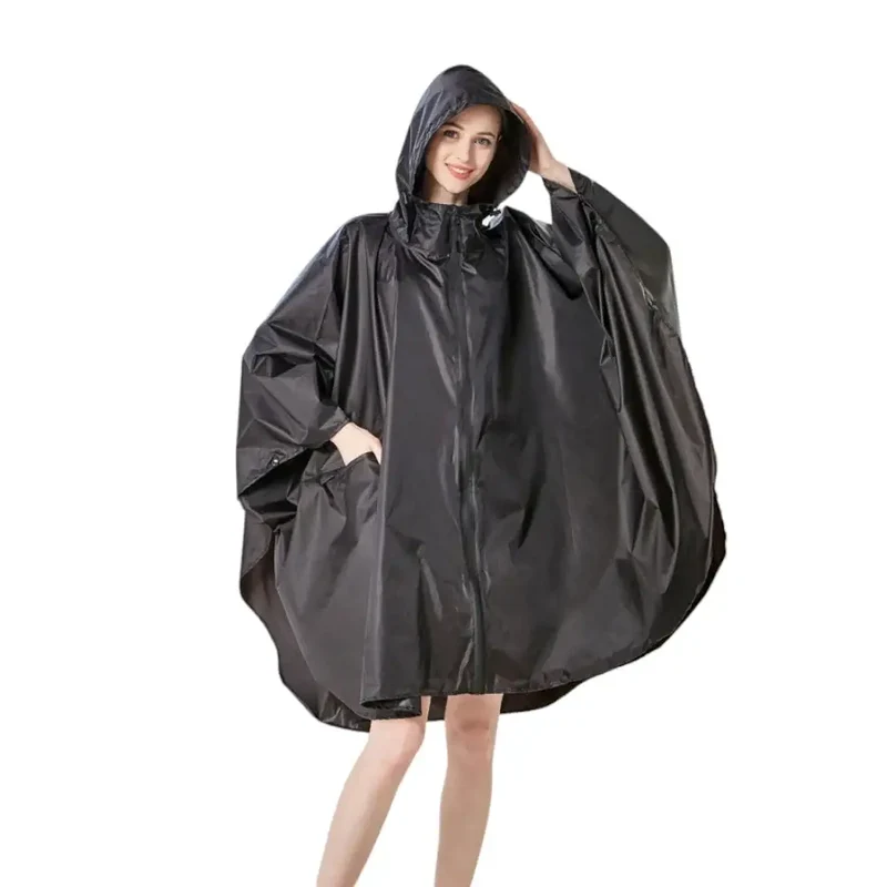 Poncho de pluie à col pour femme