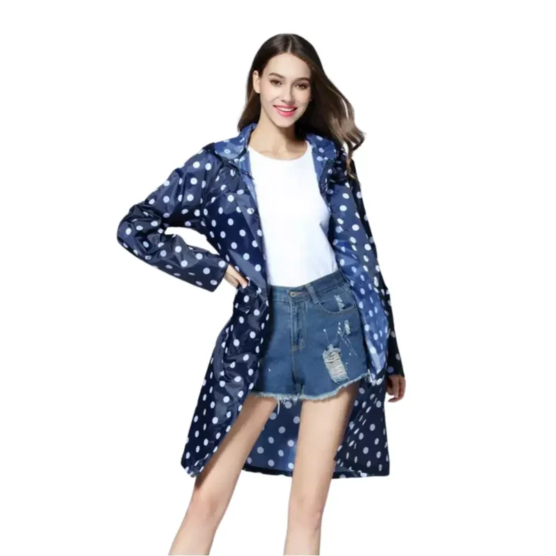 Long poncho de pluie femme