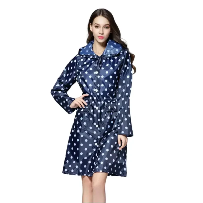 Long poncho de pluie femme