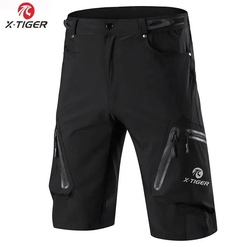 Short VTT / descente multi-poches respirant et déperlant pour adolescents et hommes "X-TIGER - MTBXT005"