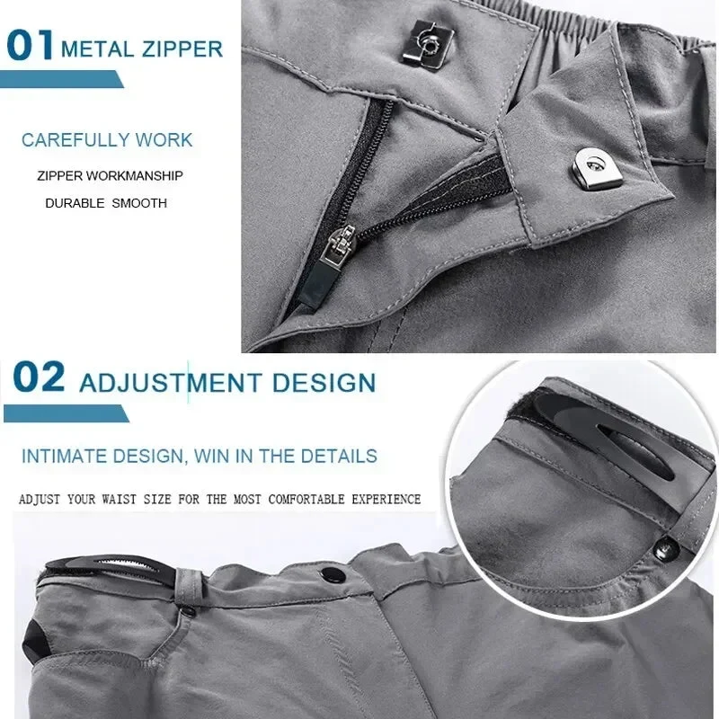 Short VTT / descente multi-poches respirant et déperlant pour adolescents et hommes "X-TIGER - MTBXT005"