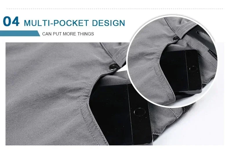 Short VTT / descente multi-poches respirant et déperlant pour adolescents et hommes "X-TIGER - MTBXT005"