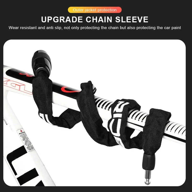 Antivol de vélo haute sécurité à chaine avec 2 clés "RIDERACE - Chain lock"