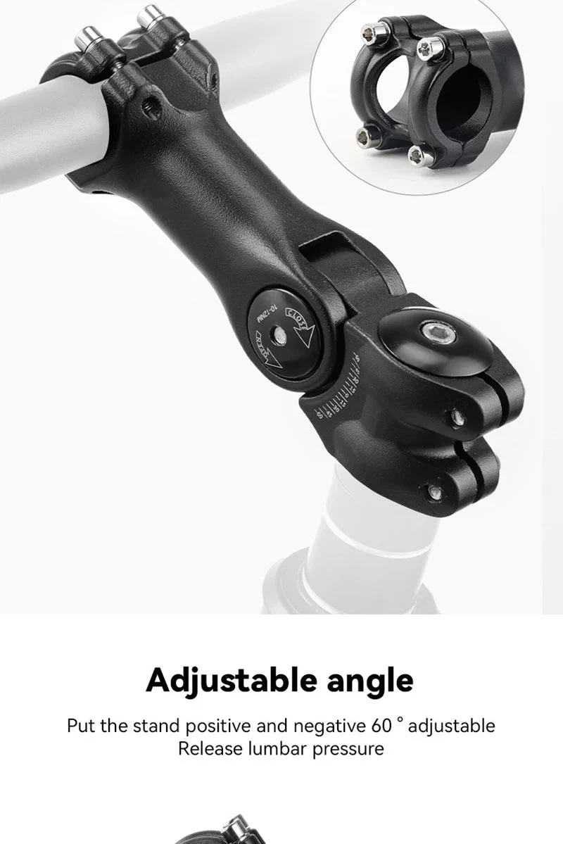 Potence vélo réglable ±60° en aluminium 25,4/31,8 mm "Probike - 6061"