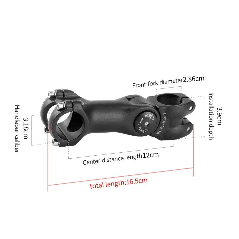 Potence vélo réglable ±60° en aluminium 25,4/31,8 mm "Probike - 6061"
