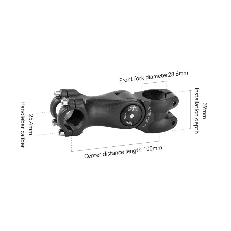 Potence vélo réglable ±60° en aluminium 25,4/31,8 mm "Probike - 6061"