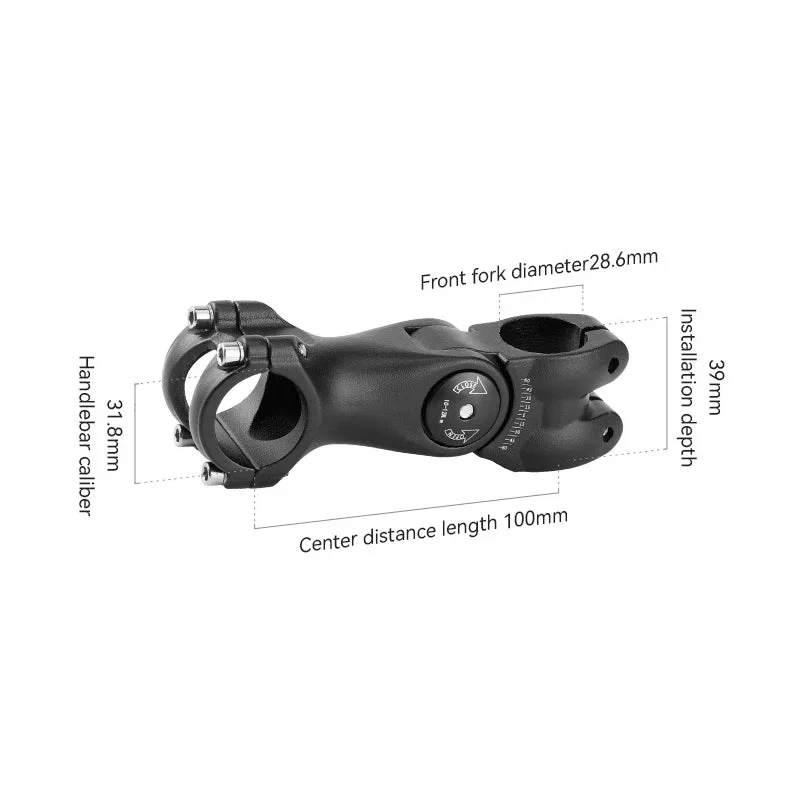 Potence vélo réglable ±60° en aluminium 25,4/31,8 mm "Probike - 6061"