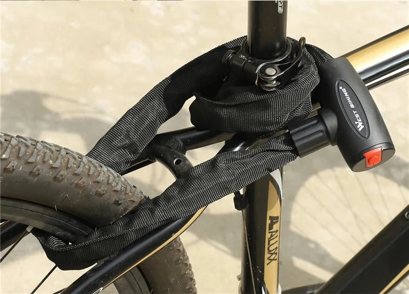 Antivol à chaîne en alliage d'acier dur pour vélo électrique, VTC et VTT "WEST BIKING - Chain Lock 00A"