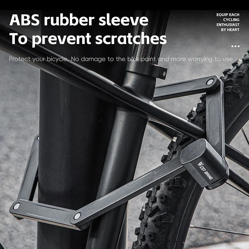 Antivol pliable de 87 cm en acier allié haute sécurité pour VTT, vélo de route, vélo électrique "WEST BIKING - PFL002"