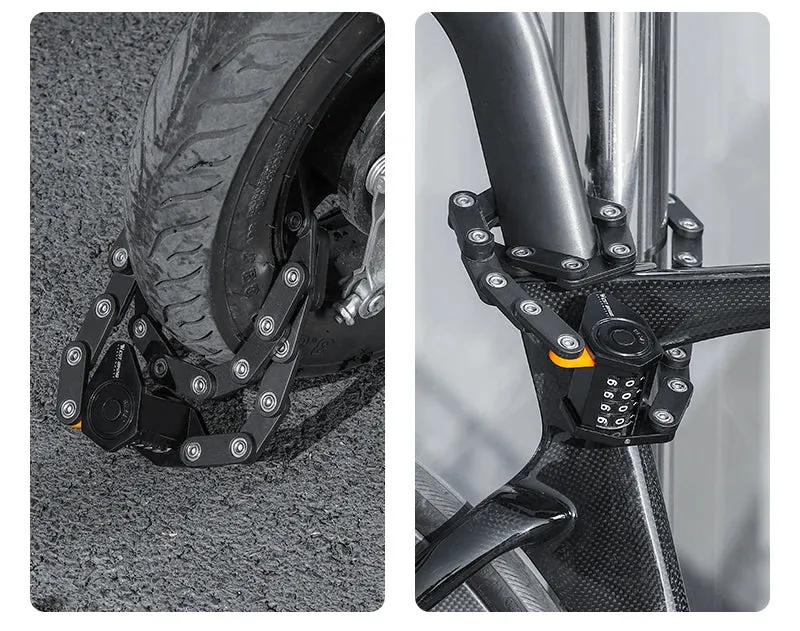 Antivol pliable avec 4 chiffres pour vélo électrique, vtc, gravel "WEST BIKING - PFLock"