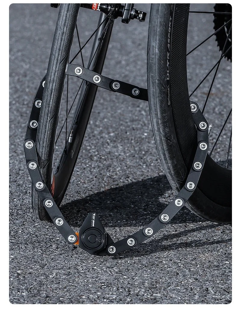 Antivol pliable avec 4 chiffres pour vélo électrique, vtc, gravel "WEST BIKING - PFLock"