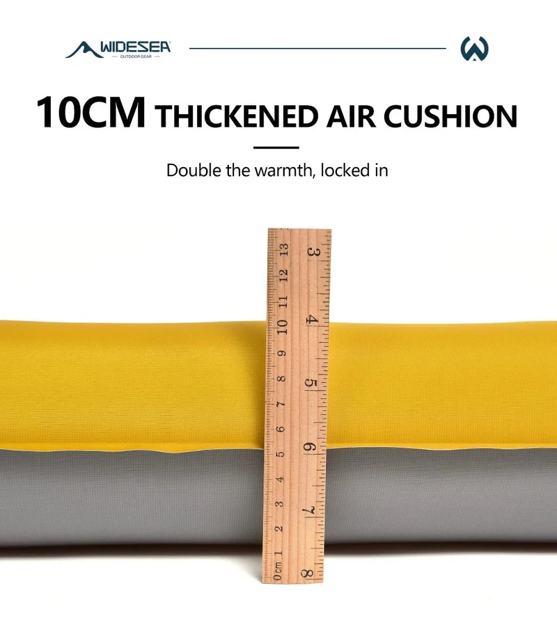 Matelas gonflable léger et confortable 10cm 770g R-Value 7.6 (4 saisons) "Widesea - AM01Y"