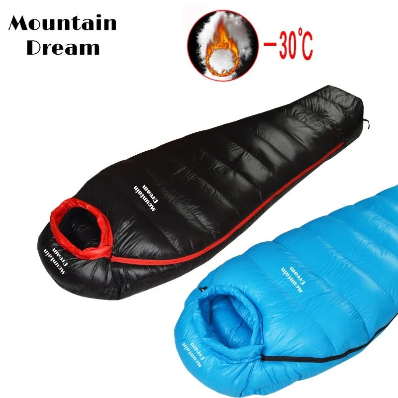 Sac de couchage momie en duvet d'oie 95% 800FP hiver [-15C° confort] jusqu'à [-30°C confort] "Mountain Dream - Fill series Hiver"