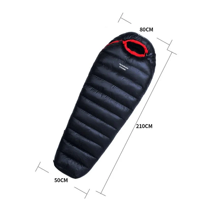 Sac de couchage momie en duvet d'oie 95% 800FP hiver [-15C° confort] jusqu'à [-30°C confort] "Mountain Dream - Fill series Hiver"