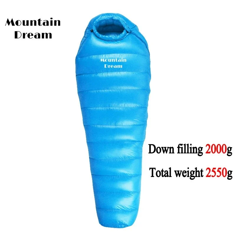 Sac de couchage momie en duvet d'oie 95% 800FP hiver [-15C° confort] jusqu'à [-30°C confort] "Mountain Dream - Fill series Hiver"