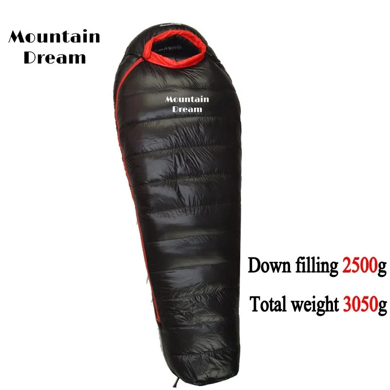 Sac de couchage momie en duvet d'oie 95% 800FP hiver [-15C° confort] jusqu'à [-30°C confort] "Mountain Dream - Fill series Hiver"