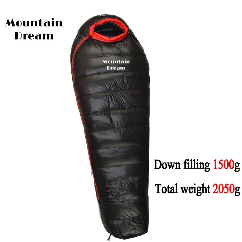 Sac de couchage momie en duvet d'oie 95% 800FP hiver [-15C° confort] jusqu'à [-30°C confort] "Mountain Dream - Fill series Hiver"