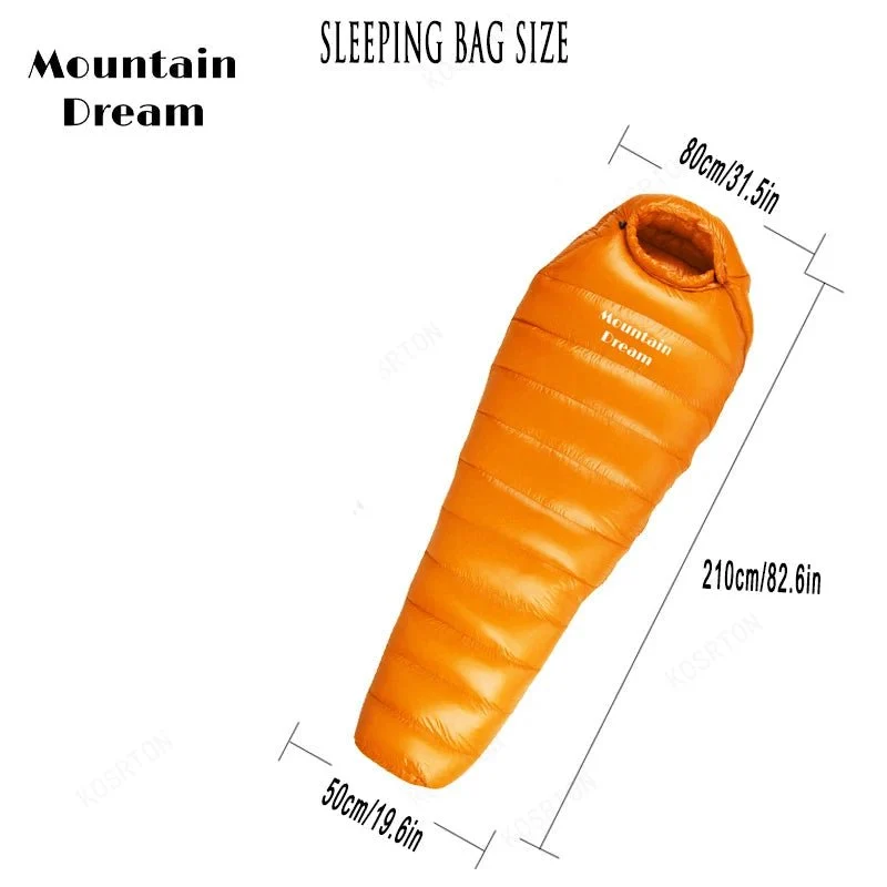 Sac de couchage momie en duvet d'oie 95% 800FP [+10C° confort] jusqu'à [-30°C confort] "Mountain Dream - Fill series 3 saisons"