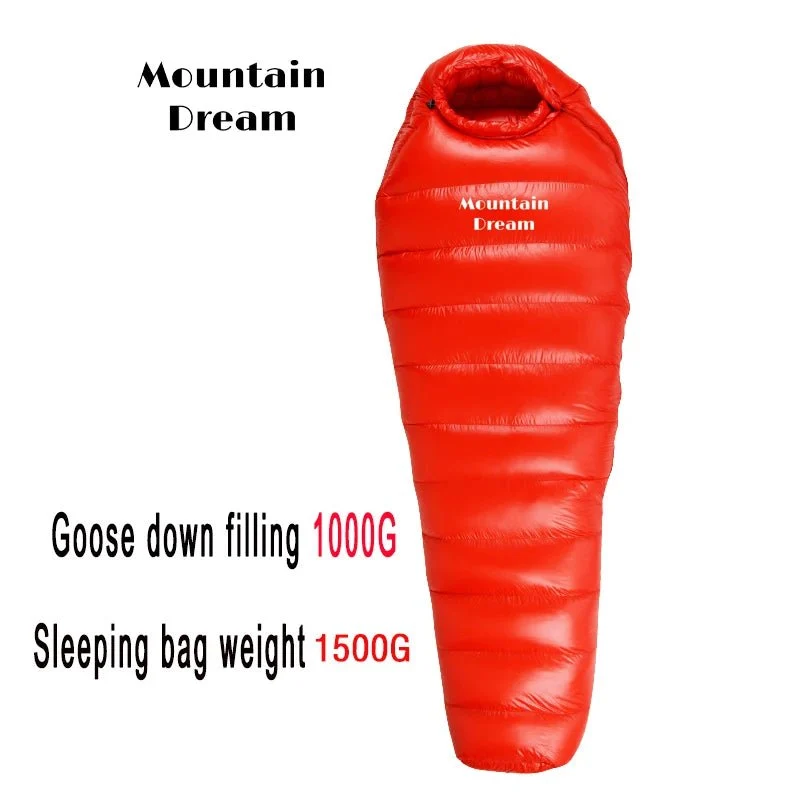 Sac de couchage momie en duvet d'oie 95% 800FP [+10C° confort] jusqu'à [-30°C confort] "Mountain Dream - Fill series 3 saisons"