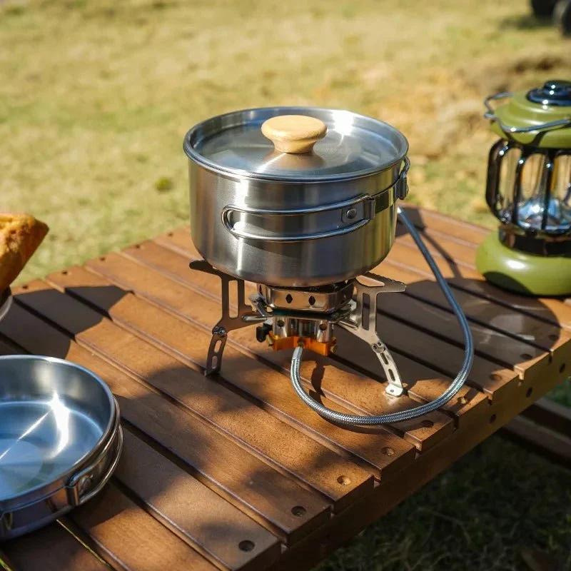 Ensemble popote en acier inoxydable 304 pour le bivouac et le camping "CLS Outdoor - Camping Pot Set"