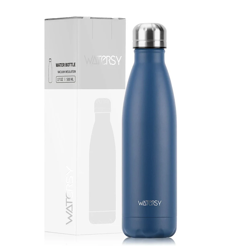 Bouteille d'eau isotherme en acier inoxydable double paroi de 500 ml sans BPA "Watersy - SX-S17"