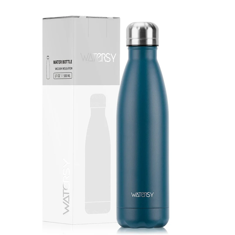 Bouteille d'eau isotherme en acier inoxydable double paroi de 500 ml sans BPA "Watersy - SX-S17"
