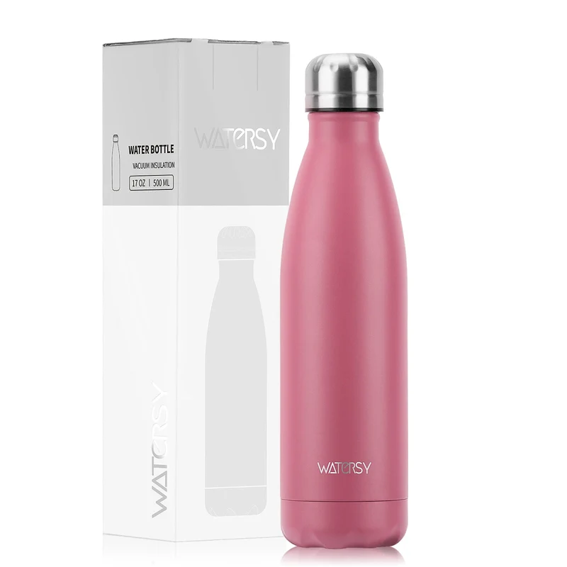 Bouteille d'eau isotherme en acier inoxydable double paroi de 500 ml sans BPA "Watersy - SX-S17"