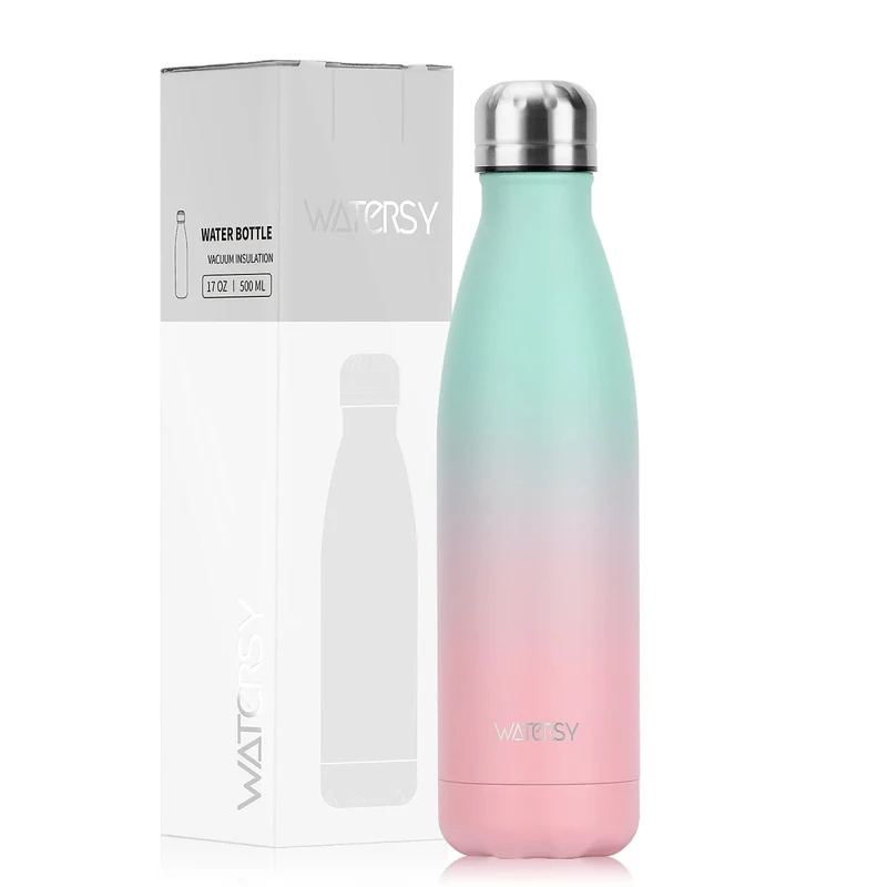 Bouteille d'eau isotherme en acier inoxydable double paroi de 500 ml sans BPA "Watersy - SX-S17"