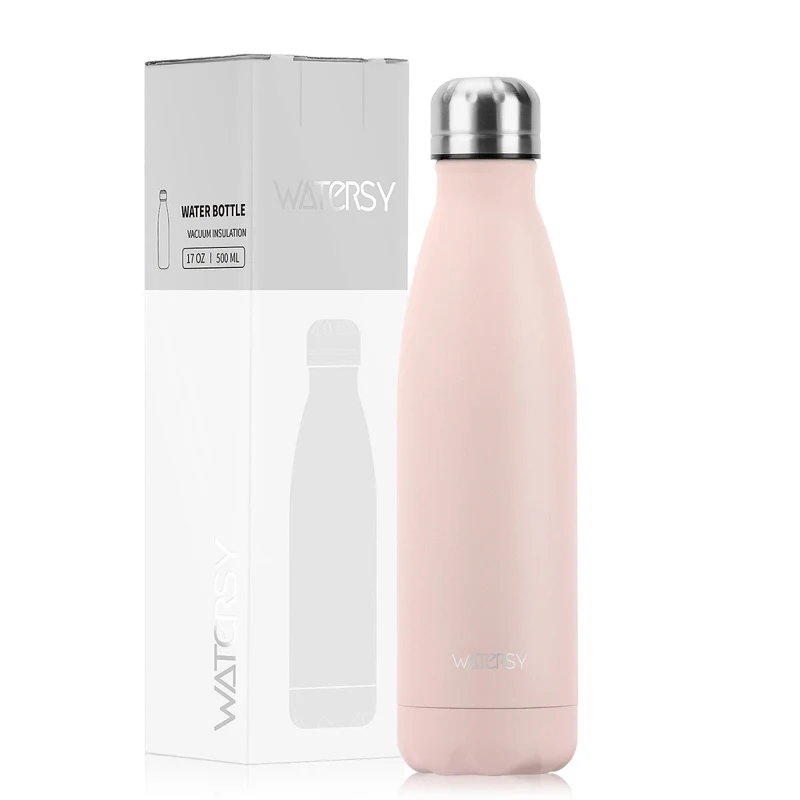 Bouteille d'eau isotherme en acier inoxydable double paroi de 500 ml sans BPA "Watersy - SX-S17"