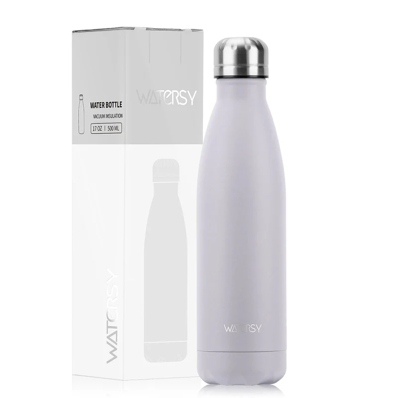 Bouteille d'eau isotherme en acier inoxydable double paroi de 500 ml sans BPA "Watersy - SX-S17"
