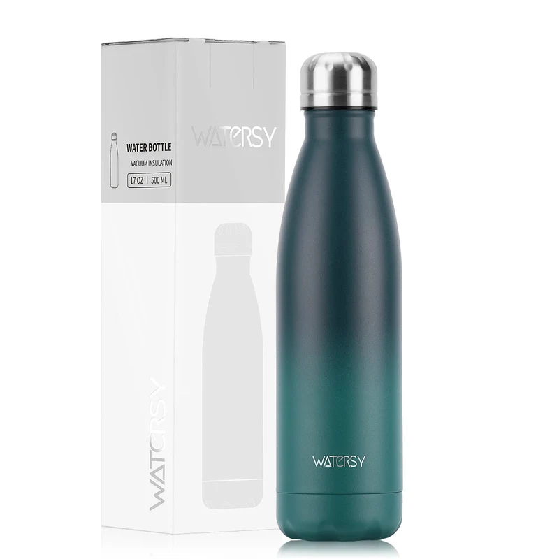 Bouteille d'eau isotherme en acier inoxydable double paroi de 500 ml sans BPA "Watersy - SX-S17"