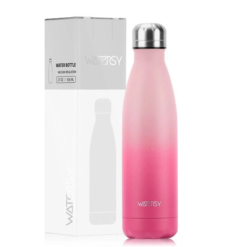 Bouteille d'eau isotherme en acier inoxydable double paroi de 500 ml sans BPA "Watersy - SX-S17"
