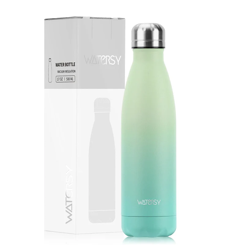 Bouteille d'eau isotherme en acier inoxydable double paroi de 500 ml sans BPA "Watersy - SX-S17"