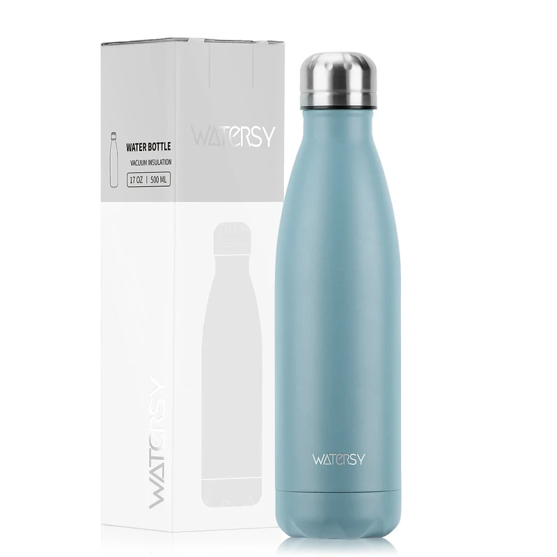 Bouteille d'eau isotherme en acier inoxydable double paroi de 500 ml sans BPA "Watersy - SX-S17"