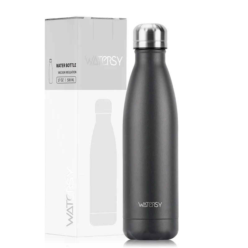 Bouteille d'eau isotherme en acier inoxydable double paroi de 500 ml sans BPA "Watersy - SX-S17"