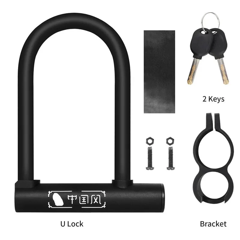 Antivol U en acier pour vélo, VTT, route, gravel "WEST BIKING - Bike U Lock"