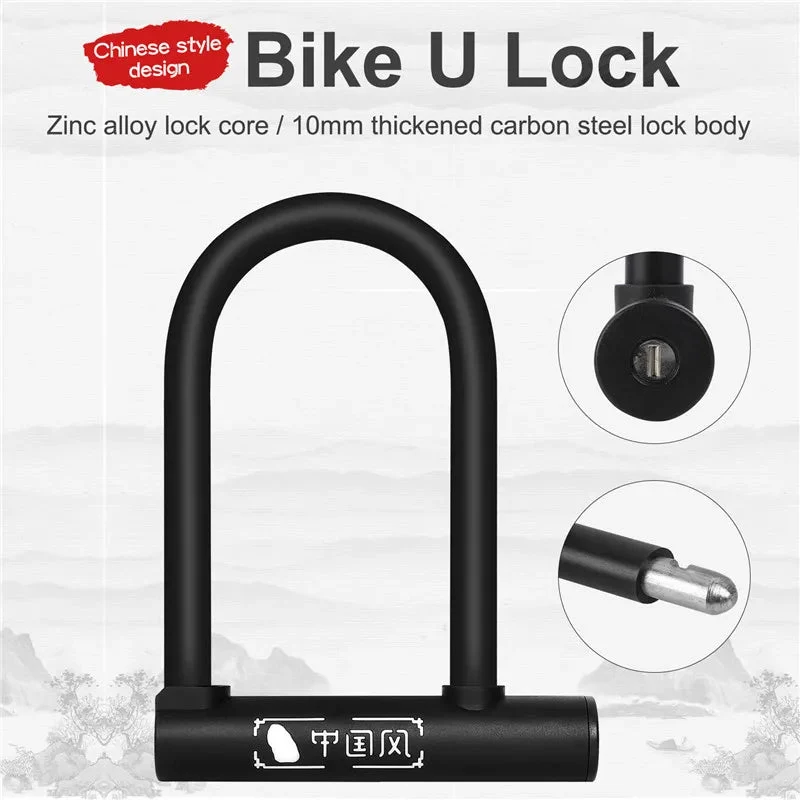Antivol U en acier pour vélo, VTT, route, gravel "WEST BIKING - Bike U Lock"