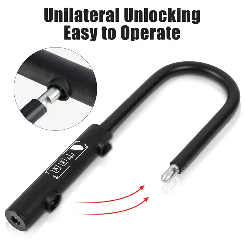Antivol U en acier pour vélo, VTT, route, gravel "WEST BIKING - Bike U Lock"