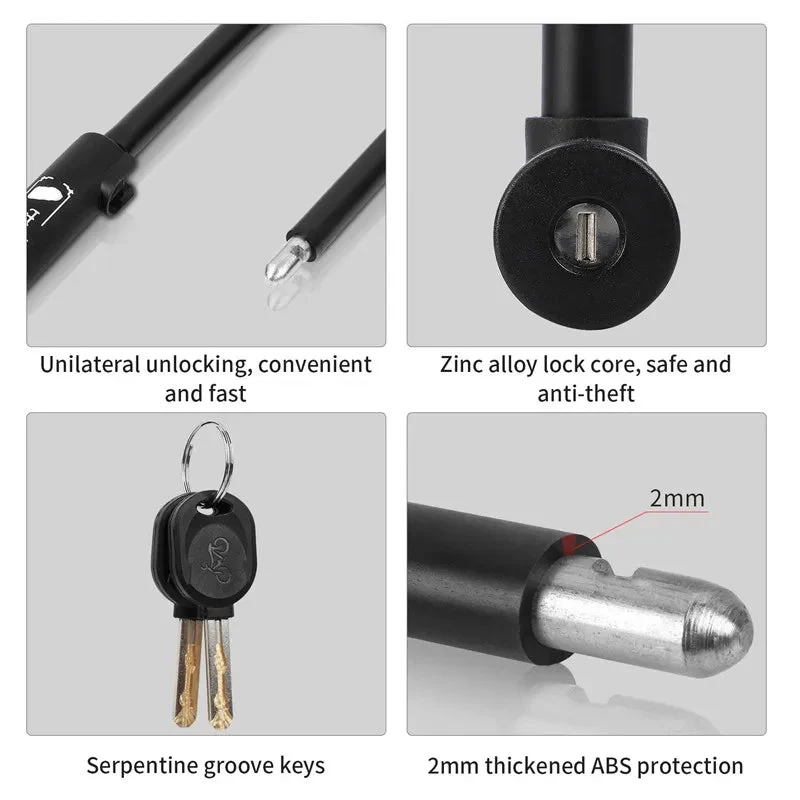 Antivol U en acier pour vélo, VTT, route, gravel "WEST BIKING - Bike U Lock"