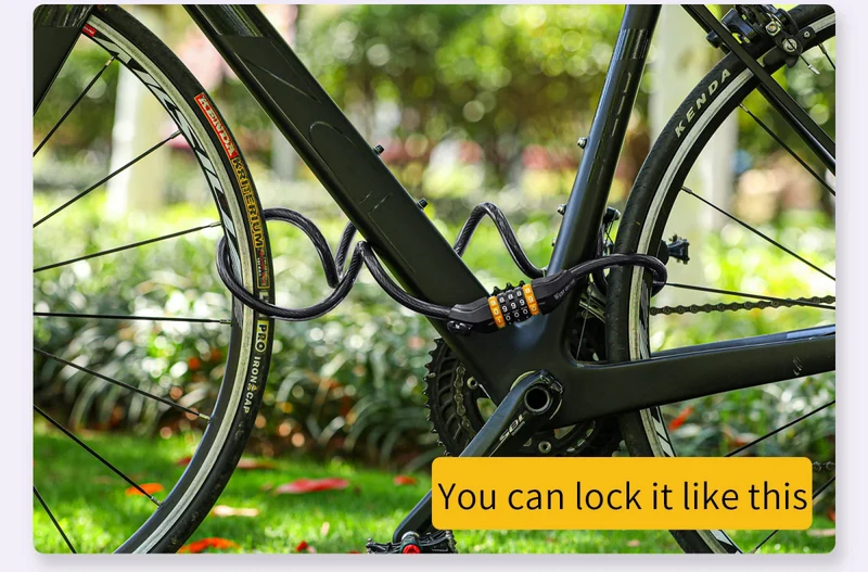 Antivol à câble en acier pour vélo VTT, vélo de route avec mot de passe "WEST BIKING - YP0705061-062"