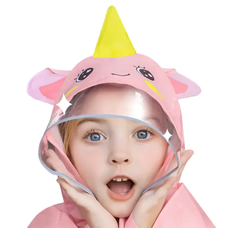 Poncho enfant rose