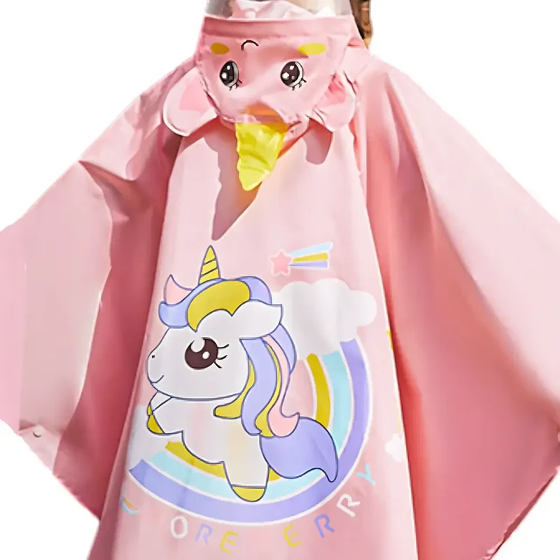 Poncho enfant rose