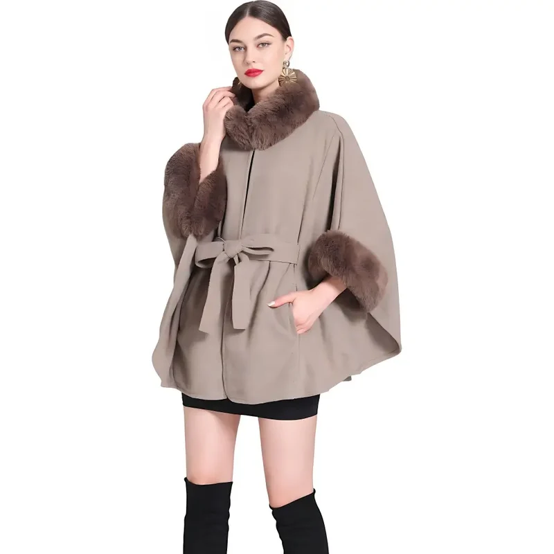 Poncho laine femme fashion