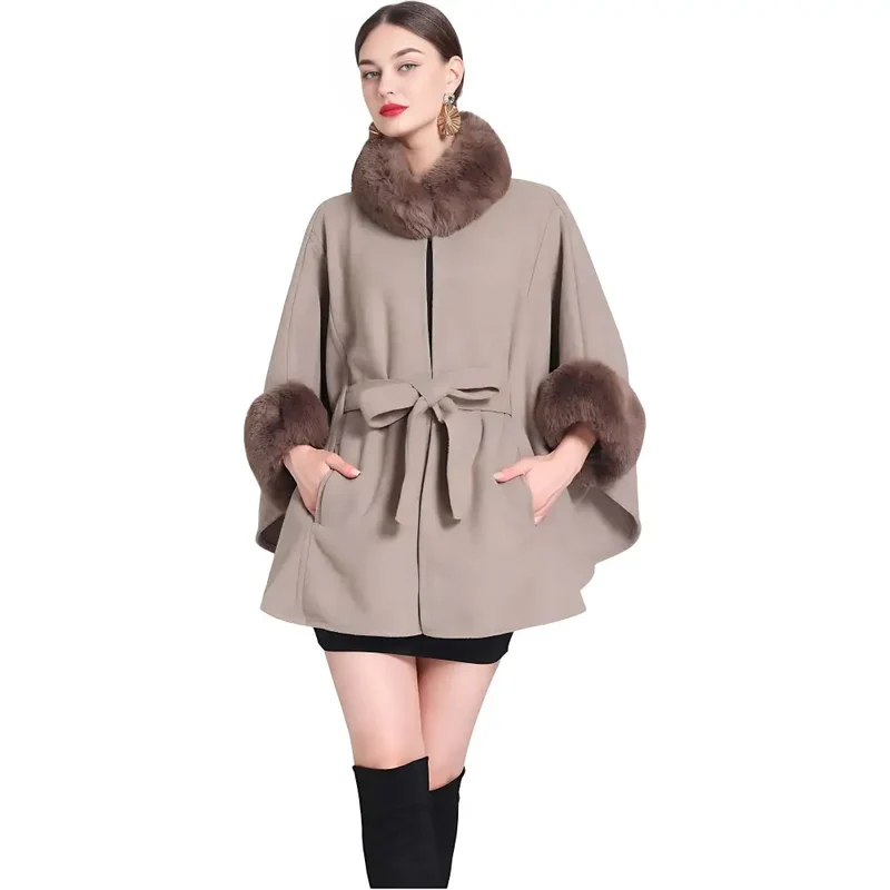 Poncho laine femme fashion