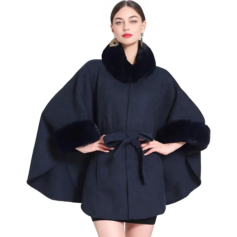 Poncho laine femme fashion