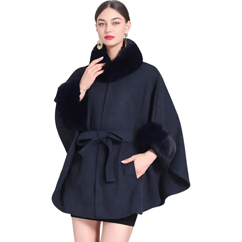 Poncho laine femme fashion