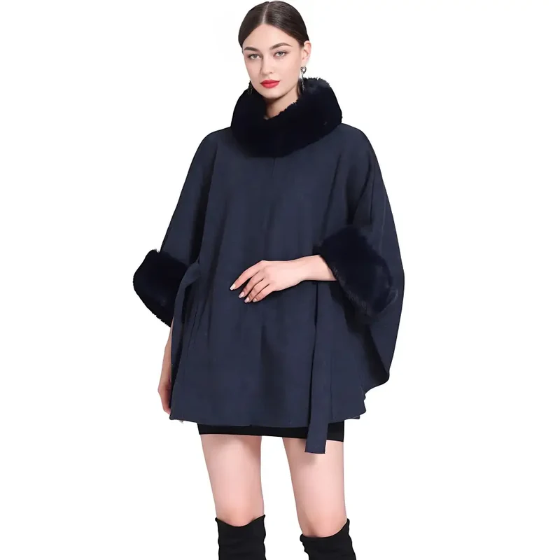 Poncho laine femme fashion